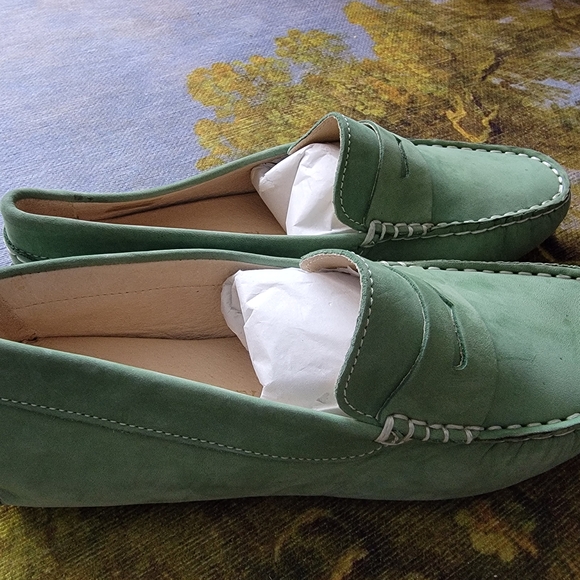 Laurent Effel Green Loafers Size 6.5 - Picture 4 of 8
